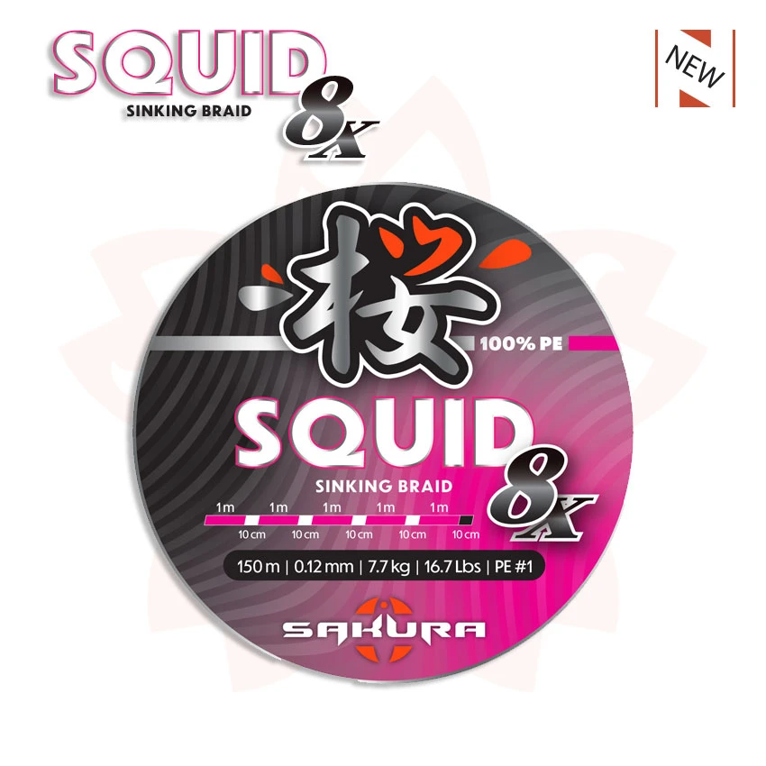 Sakura Squid 8x Pink 150m, 0,20mm (14,2kg) 4 Sakura Squid 8x Pink 150m, 0,20mm (14,2kg) - Afbeelding 2