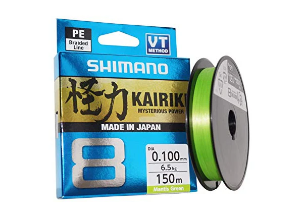 Shimano Kairiki 8 150m Mantis Green 0.280mm/29.3kg 4 Shimano Kairiki 8 150m Mantis Green 0.280mm/29.3kg - Afbeelding 2