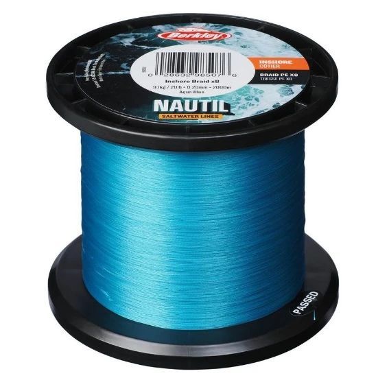Berkley NAUTIL Braidx8 150m AquaBlue 0,30mm (40lb/18,1kg) 6 Berkley NAUTIL Braidx8 150m AquaBlue 0,30mm (40lb/18,1kg) - Afbeelding 4