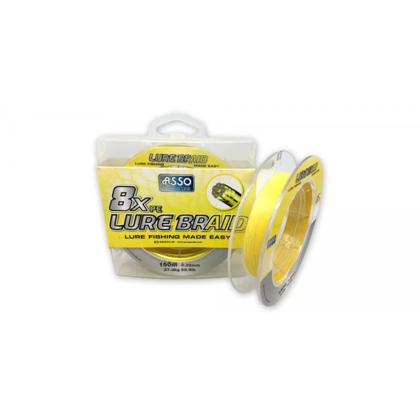Asso 8x PE Lure Braid Yellow 150m 0.32mm 3 Asso 8x PE Lure Braid Yellow 150m 0.32mm