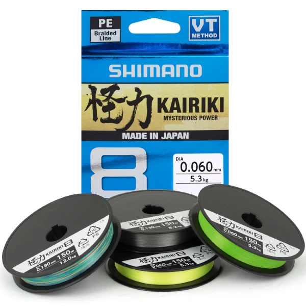 Shimano Kairiki 8 150m Mantis Green 0.280mm/29.3kg 3 Shimano Kairiki 8 150m Mantis Green 0.280mm/29.3kg