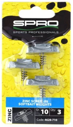 Spro Zinc Screw-In Softbait Weights 10gr (3 Stuks)