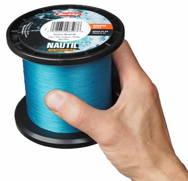 Berkley NAUTIL Braidx8 150m AquaBlue 0,30mm (40lb/18,1kg) 4 Berkley NAUTIL Braidx8 150m AquaBlue 0,30mm (40lb/18,1kg) - Afbeelding 2